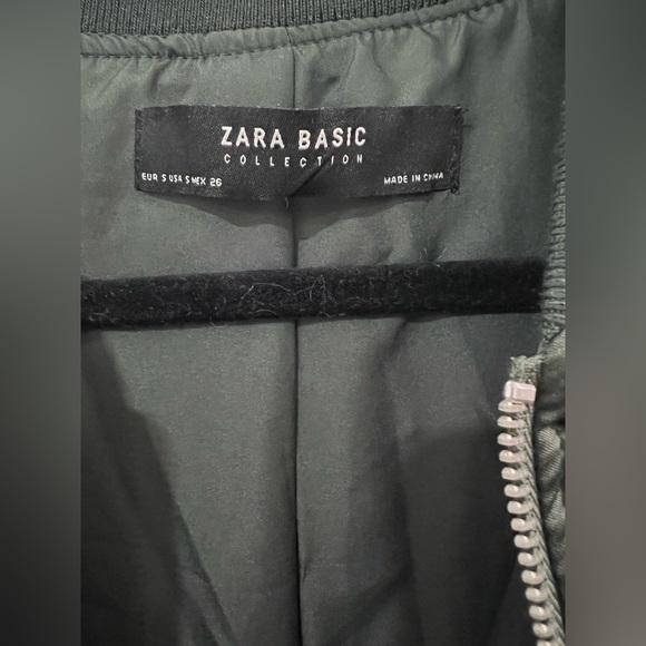 Zara-Green Bomber Jacket - Picture 3 of 3